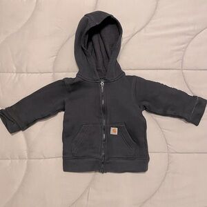 Boys Carhartt zip-up hoodie - size 12 months.